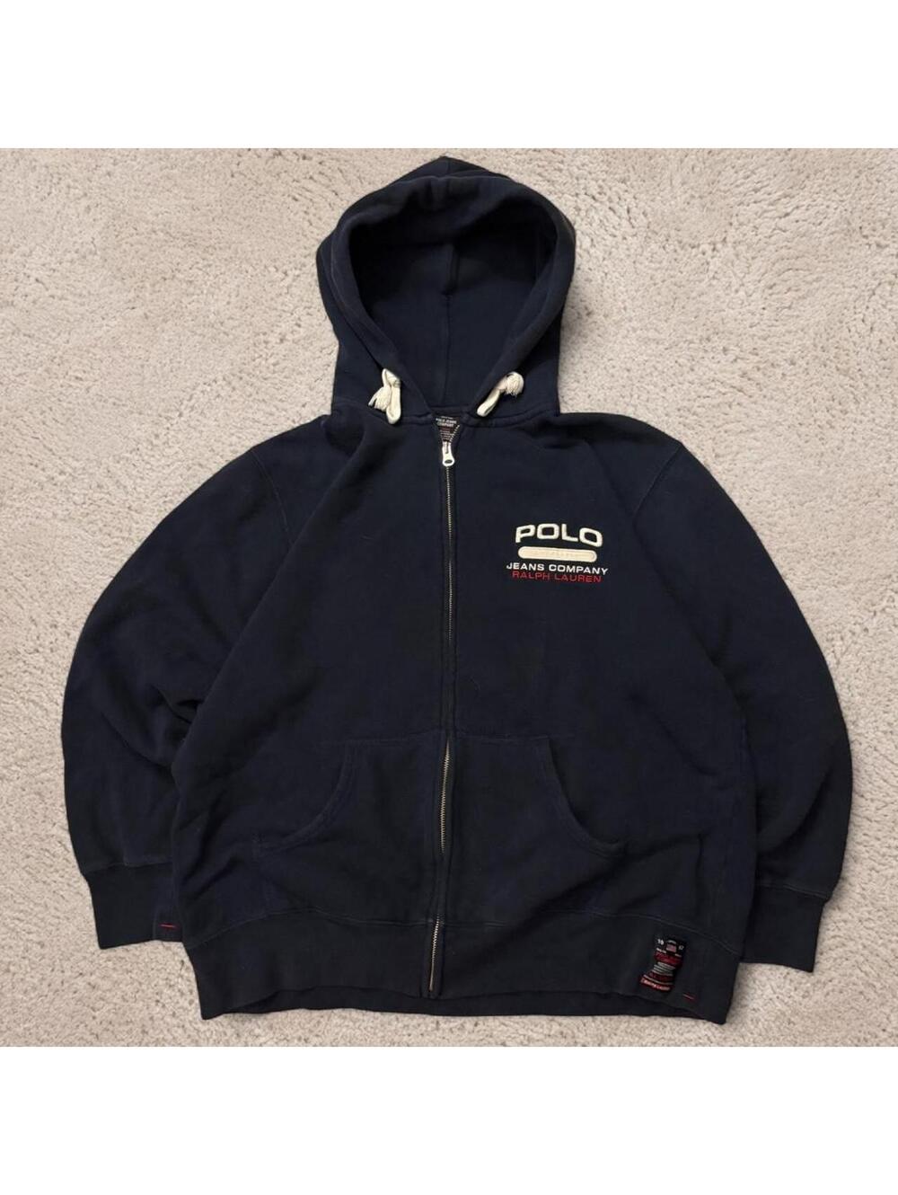 vintage Y2K Polo Ralph Lauren embroidered zip up hoodie.